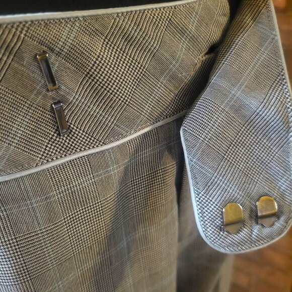 Nice West Back/Baby Blue/White Plaid Ankle Trousers - Size 8 - Picture 6 of 11